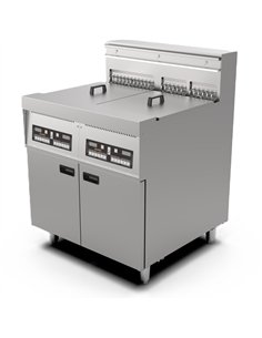 Professional Free Standing Electric Fryer Triple Tank (28L + 2 x 14L) 800x800x1100 mm | Stalwart DA-EF18C2