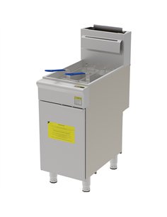 Professional Free Standing Gas Fryer Single Tank 25L 393x765x1145mm | Stalwart DA-GF3