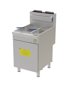 Professional Free Standing Gas Fryer Double Tank 2 × 18.5L 533x765x1145mm | Stalwart DA-GF4T