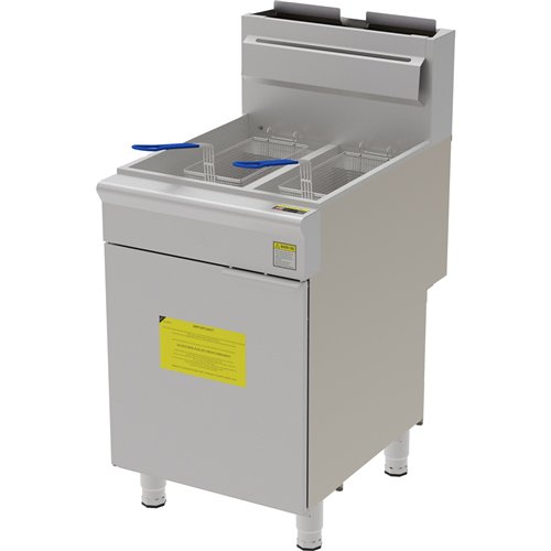 Professional Free Standing Gas Fryer Double Tank 2 × 18.5L 533x765x1145mm | Stalwart DA-GF4T