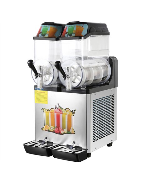 Commercial Double Tank Slush Machine 2 x 12 Litres 400x550x790mm | Stalwart DA-SM122