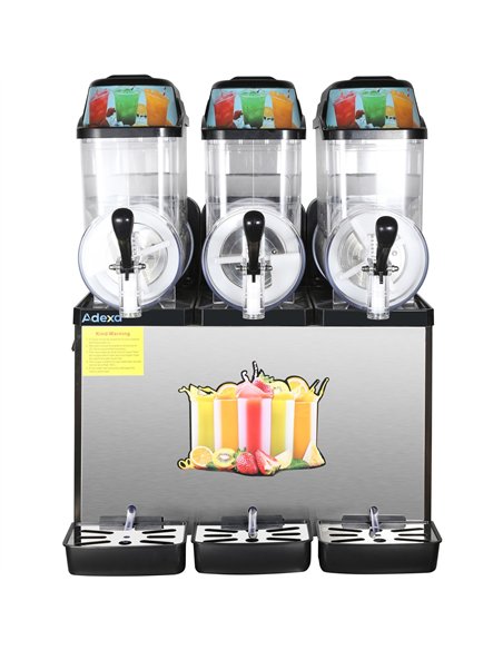 Commercial Triple Tank Slush Machine 3 x 12 Litres 600x550x790mm | Stalwart DA-SM123