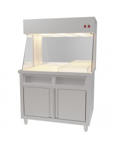 Commercial Electric Chip Scuttle &amp Warming Station with Cupboard 1000x700x1500mm | Stalwart DA-FW1000 2