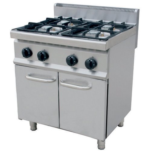 Professional Gas cooker on Cabinet base 4 burners 20kW | DA-THG7F4PW