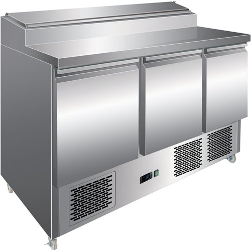 Refrigerated Prep Table 3 doors Sandwich top 8xGN1/6 | DA-P33