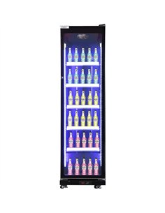 Commercial Upright Display Refrigerator 390 Litres Single Glass Door 5 Shelves Ventilated Cooling 600x635x1985mm | Stalwart DA-K 2