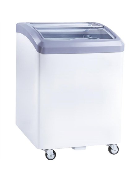 Commercial Horizontal Display Freezer 164 Litres 2 Glass Doors 625x710x910mm Ventilated Cooling | Stalwart DA-KOBE212