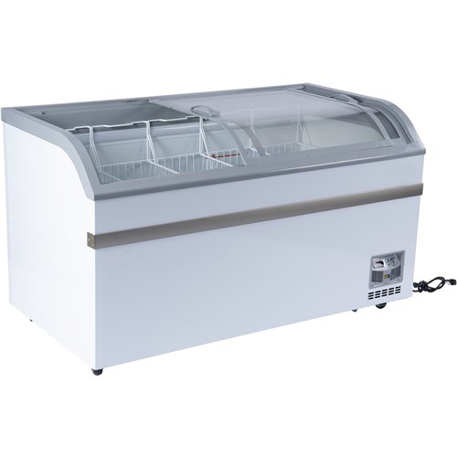 Commercial Horizontal Display Freezer 500 Litres 2 Glass Doors 5 Shelves 1475x757x858mm Ventilated Cooling | Stalwart DA-KOBE214