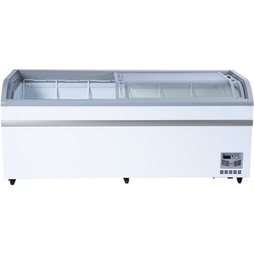 Commercial Horizontal Display Freezer 700 Litres 2 Glass Doors 6 Shelves 2000x757x858mm Ventilated Cooling | Stalwart DA-KOBE216