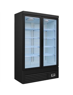 Commercial Double Door Display Showcase Freezer 1260x730x1980mm | Stalwart DA-BLUEL310
