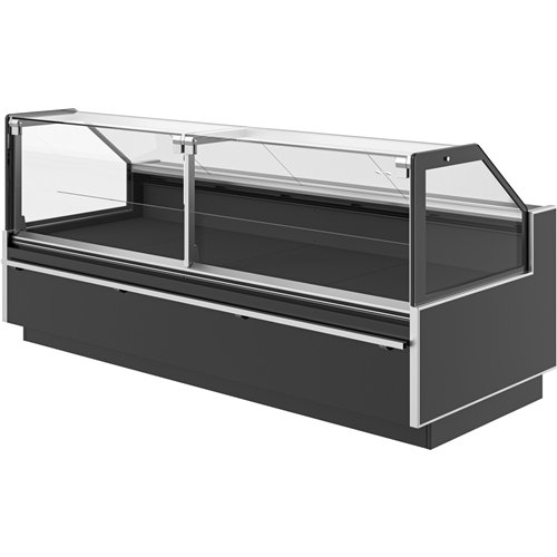 Commercial Open Deli Serve Over Counter Straight Glass Front Height Adjustable Feet 1250x960x1190mm | Stalwart DA-BLUEL224