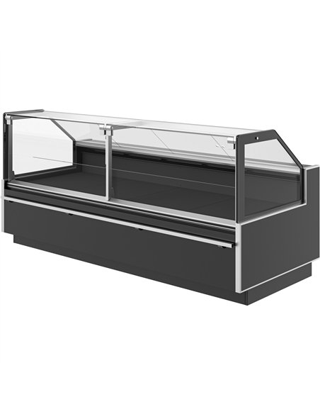 Commercial Open Deli Serve Over Counter Straight Glass Front Height Adjustable Feet 1250x960x1190mm | Stalwart DA-BLUEL224