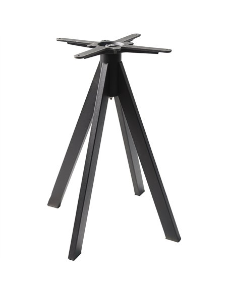 Black Cast Iron Table Base 4-Leg 600x720mm | Stalwart DA-A134