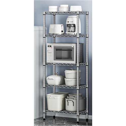 Commercial 5 Tier Chrome Shelving Unit 750x350x1500mm | Stalwart DA-MGA264