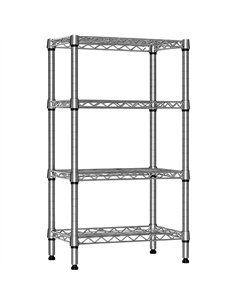 Commercial 4 Tier Chrome Shelving Unit 550x300x1000mm | Stalwart DA-MGA267