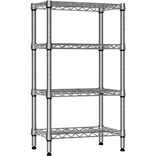 Commercial 4 Tier Chrome Shelving Unit 550x300x1000mm | Stalwart DA-MGA267