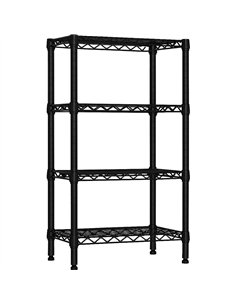Commercial 4 Tier Black Shelving Unit 550x300x1000mm | Stalwart DA-MGA268