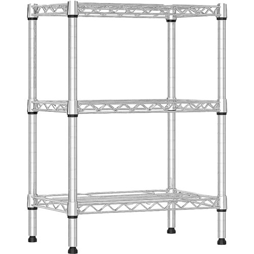 Commercial 3 Tier Chrome Shelving Unit 550x300x720mm | Stalwart DA-MGA270