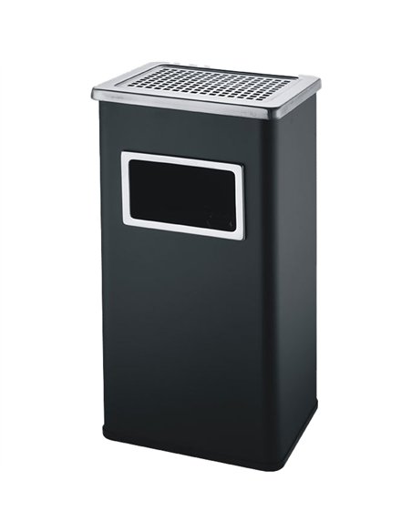 Commercial Ashtray Waste Bin 30 Litres Black | Stalwart DA-JYAB701BLACK
