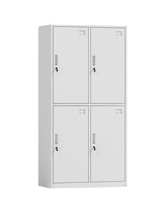 Commercial White 4 Door Locker 900x450x1800mm | Stalwart DA-HDG04