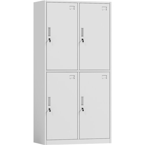 Commercial White 4 Door Locker 900x450x1800mm | Stalwart DA-HDG04