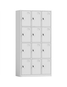 Commercial White 12 Door Locker 900x390x1800mm | Stalwart DA-HDG12