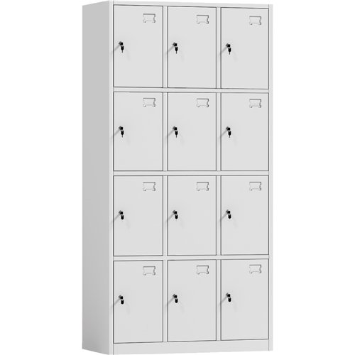 Commercial White 12 Door Locker 900x390x1800mm | Stalwart DA-HDG12