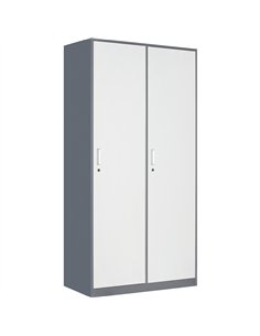 Commercial 2 Door Locker 900x450x1800mm Gray-White | Stalwart DA-HDGS02
