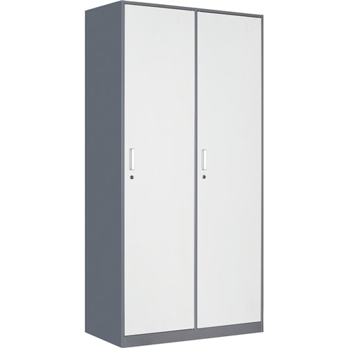 Commercial 2 Door Locker 900x450x1800mm Gray-White | Stalwart DA-HDGS02
