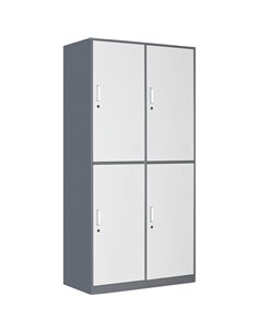 Commercial 4 Door Locker 900x450x1800mm Gray-White | Stalwart DA-HDGS04