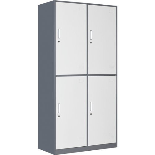 Commercial 4 Door Locker 900x450x1800mm Gray-White | Stalwart DA-HDGS04