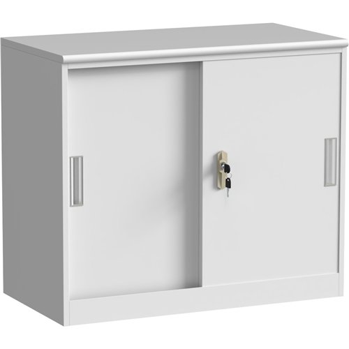 Professional Half Filing Cabinet with Metal Door &amp MDF Top 800x420x690mm White | Stalwart DA-HDWAY02