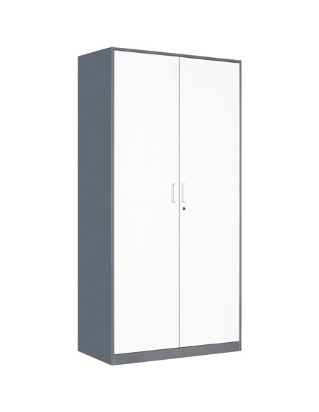 Professional Double Door Filing Cabinet 900x390x1800mm Gray-White | Stalwart DA-HDWS02