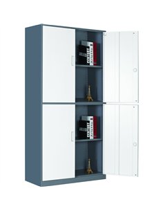 Professional Double Filing Cabinet 900x390x1800mm Gray-White | Stalwart DA-HDWS04 2