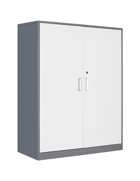 Professional Half Filing Cabinet with Metal Door 900x390x1130mm Gray-White | Stalwart DA-HDWSAC02