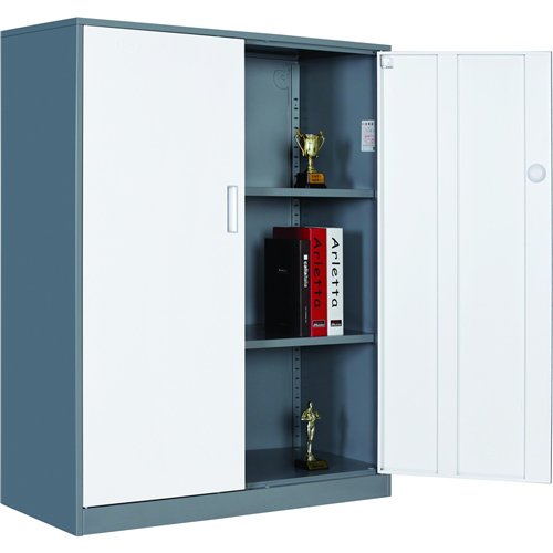 Professional Half Filing Cabinet with Metal Door 900x390x1130mm Gray-White | Stalwart DA-HDWSAC02