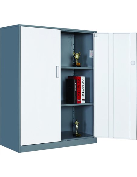 Professional Half Filing Cabinet with Metal Door 900x390x1130mm Gray-White | Stalwart DA-HDWSAC02