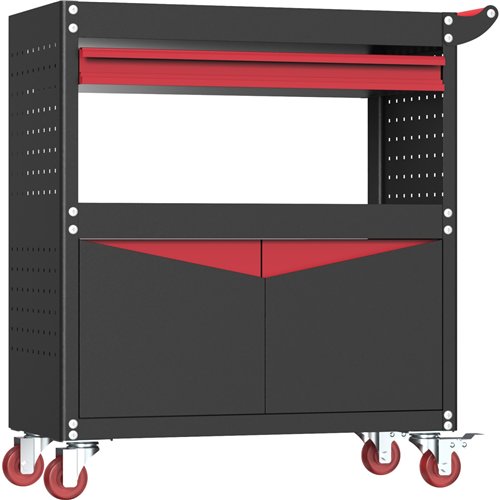 Professional Mobile Tool Cabinet with Drawer &amp Storage Shelves 720x350x837mm | Stalwart DA-HDWTC01