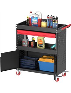 Professional Mobile Tool Cabinet with Drawer & Storage Shelves 720x350x837mm | Stalwart DA-HDWTC01 2