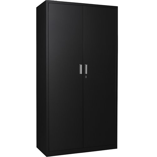Professional Double Door Filing Cabinet 900x390x1800mm Black | Stalwart DA-HDW02BLACK