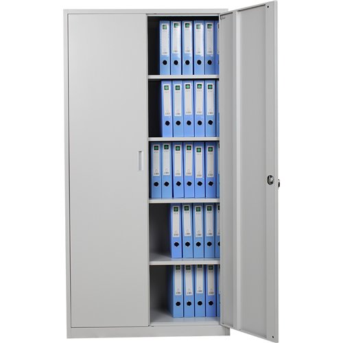 Professional Double Door Filing Cabinet 900x390x1800mm Gray | Stalwart DA-HDW02GRAY