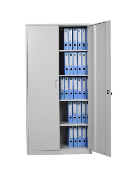 Professional Double Door Filing Cabinet 900x390x1800mm Gray | Stalwart DA-HDW02GRAY