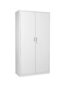 Professional Double Door Filing Cabinet 900x390x1800mm White | Stalwart DA-HDW02WHITE