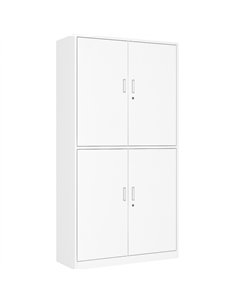 Professional Double Filing Cabinet 900x390x1800mm White | Stalwart DA-HDW04WHITE