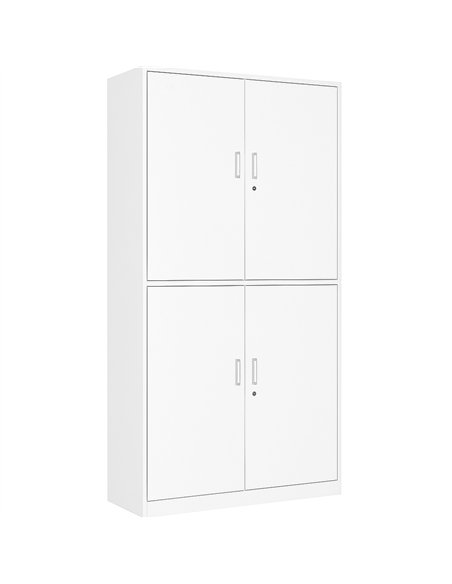Professional Double Filing Cabinet 900x390x1800mm White | Stalwart DA-HDW04WHITE