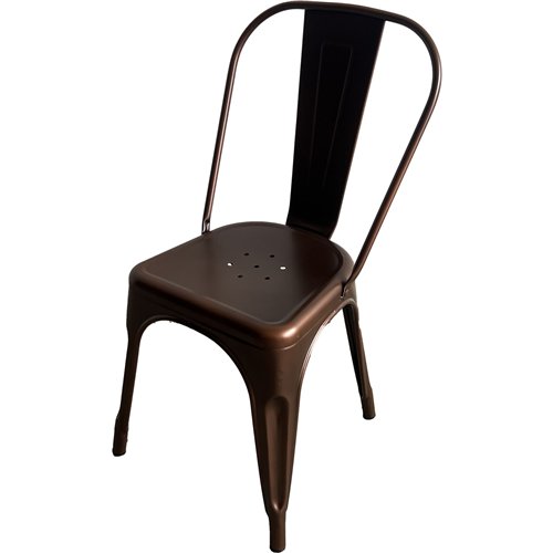 Vintage Industrial Metal Dining Bistro Chair Bronze Finish | Stalwart DA-HYX5031BRONZE