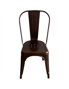 Vintage Industrial Metal Dining Bistro Chair Bronze Finish | Stalwart DA-HYX5031BRONZE 2