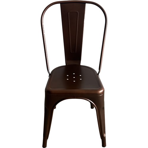 Vintage Industrial Metal Dining Bistro Chair Bronze Finish | Stalwart DA-HYX5031BRONZE