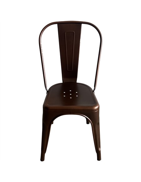 Vintage Industrial Metal Dining Bistro Chair Bronze Finish | Stalwart DA-HYX5031BRONZE