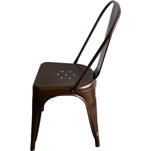 Vintage Industrial Metal Dining Bistro Chair Bronze Finish | Stalwart DA-HYX5031BRONZE